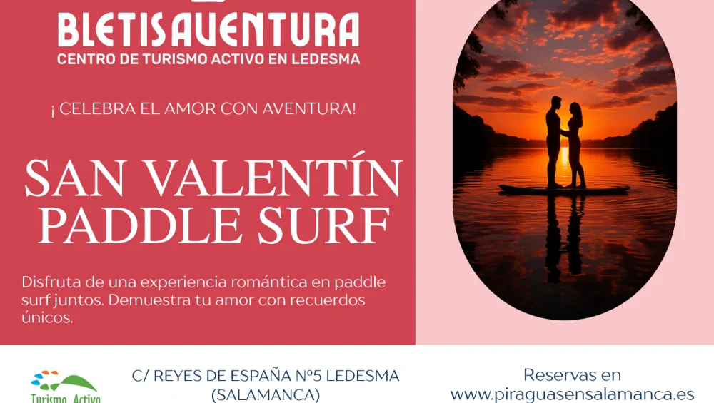 san valentín paddle surf tarjeta regalo